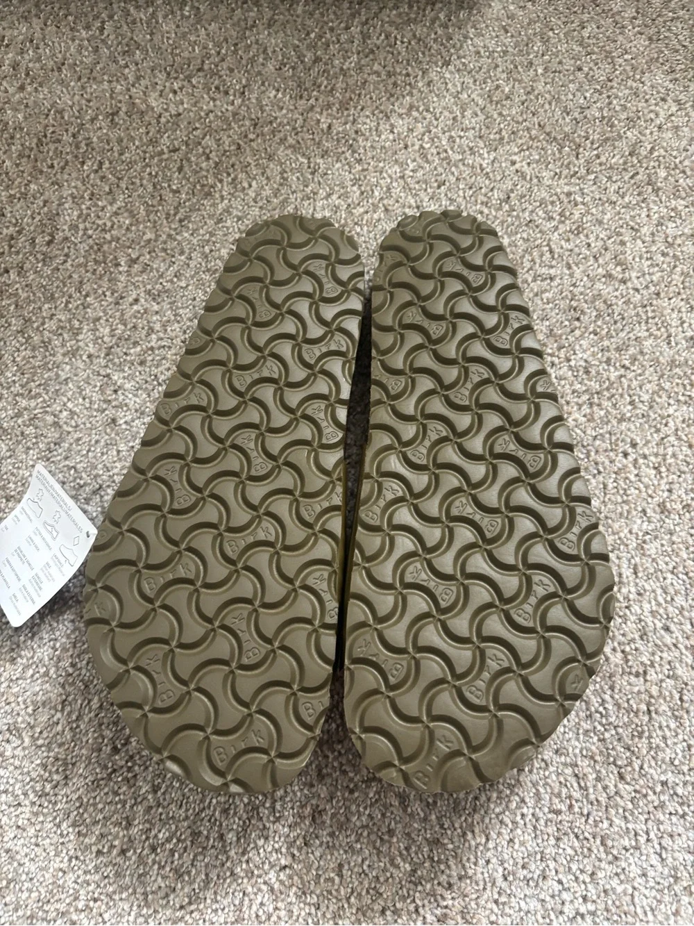 Birkenstock Madrid Big Buckle Slide — Olive with Gold Buckle